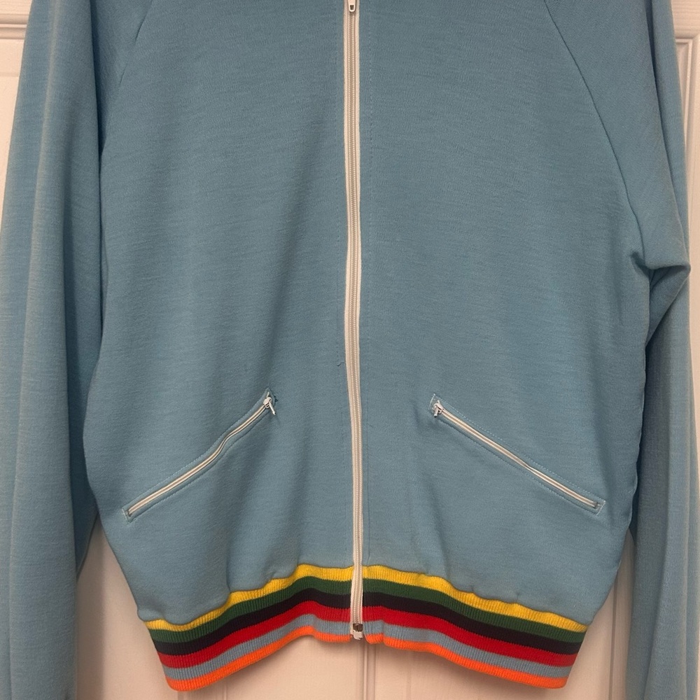 Vintage 1970s crosscourt warm up athletic tennis jacket-size M